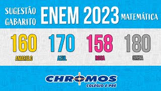 Gabarito ENEM 2023 CHROMOS  Prova Amarela Questão 160  Matemática [upl. by Acilef]