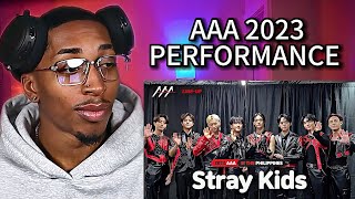 AAA2023 StrayKids 스트레이 키즈 INTRO Perf  MANIAC  죽어보자  TOPLINE  락樂’ STAGE  REACTION [upl. by Hyland54]