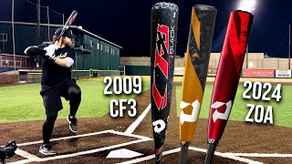 DEMARINI CF3 2009 vs DEMARINI ZOA  Baseball Bat Review [upl. by Ahsiadal]