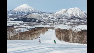 Rusutsu Resort blue Trail Back to ski lift March 24 2024 [upl. by Salita]