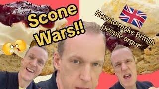 How to make BRITS ARGUE The SCONE DEBATE 😜 [upl. by Clayton735]