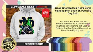 Good Gnomes Hug Notre Dame Fighting Irish Logo St Patrick’s Day Shirt [upl. by Madel]