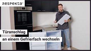 Türanschlag an einem Gefrierfach wechseln  Tutorial [upl. by Yelnats207]