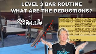 Level 3 Gymnastics Bar routine Through a judges eyes [upl. by Mandych132]