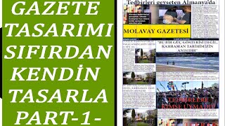 ADOBE İNDESİGN İLE GAZETE TASARIMI PART1 [upl. by Esinert]