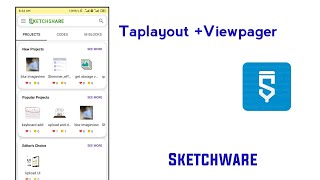 How to make Taplayout Viewpager in sketchware only blocks no code [upl. by Beckie]