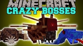 Minecraft CRAZY BOSSES SEA MONSTERS KILLER CATERPILLARS amp MORE Mod Showcase [upl. by Etz]