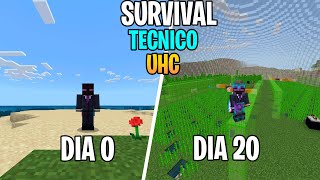 Survival Técnico Minecraft Bedrock UHC Dia 22 [upl. by Iknarf3]