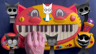 WENDA THEME INCREDIBOX SPRUNKI  PHASE 12345 amp 6 ON A CAT PIANO [upl. by Enimasaj870]