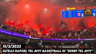 ULTRAS HAPOEL TEL AVIV BASKETBALL IN quotDERBY TEL AVIVquot 1522022 [upl. by Lyram]