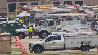 KHOU 11 Investigates CenterPoint power repair trucks spotted sitting in parking lots [upl. by Ahsiema]