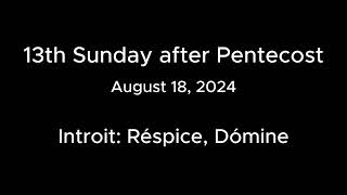 Mass for August 18 2024 13th Sunday after Pentecost [upl. by Suiluj548]