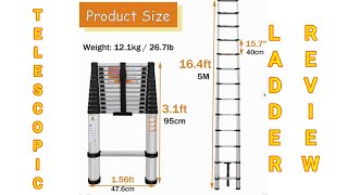 TELESCOPIC LADDER amp SAFETY RUBBER BASE MAT REVIEW [upl. by Bethezel]