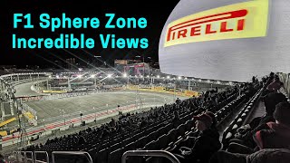 Las Vegas GP Sphere Zone Grandstand Views SG1  SG8 All Stands amp Sections [upl. by Sopher]