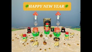 DIY Silvester Deko Glücksbringer 6 Ideen selber machen sehr einfach🍄🍀🐞🎇 [upl. by Tavis]