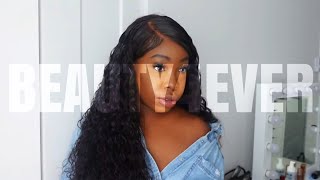 WOW Perruque Water Wave 100 sans colle  INSTALLATION Simple  Hair Review ft BEAUTY4EVER [upl. by Felicity64]