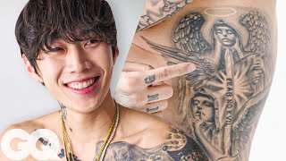 Jay Park Shows Off His Tattoos  GQ [upl. by Pond]