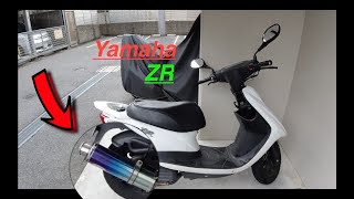 Yamaha ZR 50cc com escape da Realize [upl. by Wilkens277]