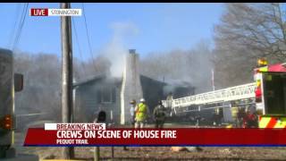 Fox 61 Breaking News Update House Fire on Pequot Trail in Stonington CT [upl. by Annoirb]