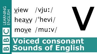 English Pronunciation 👄 Voiced Consonant  v  view heavy and move [upl. by Yerffe]