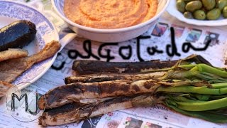 CALÇOTS A LA BRASA CON SALSA ROMESCO  Cómo hacer una calçotada en casa [upl. by Hallee]