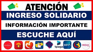 INFORMACIÓN IMPORTANTE PARA BENEFICIARIOS INGRESO SOLIDARIO [upl. by Ahsein493]