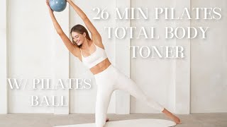 26 Min Pilates Total Body Toner W Pilates Ball amp Light Hand Weights  Soul Sync Body [upl. by Garibold]