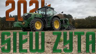 BEZORKOWY SIEW ŻYTA 2024 ✓  JOHN DEERE 6140R amp NOWY NABYTEK EUROMASZ SNT30 ㋡  GR JANIAK✮ [upl. by Rebme358]