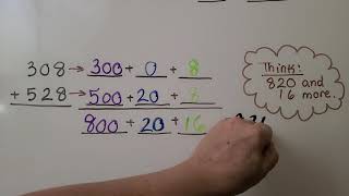 2nd Grade Math 62 Break Apart 3digit Addends Mental Math [upl. by Deena692]