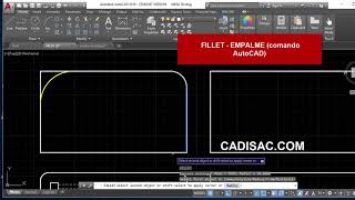 como usar fillet autocad [upl. by Latia]