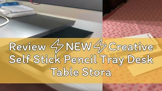 Review ⚡NEW⚡Creative Self Stick Pencil Tray Desk Table Storage Drawer Organizer Box Under Desk Stan [upl. by Weslee]