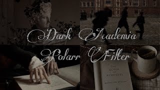 DARK ACADEMIA Polarr Filter  Polarr codes  Tutorial [upl. by Cirad]