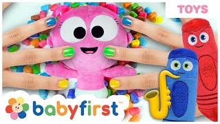 Learning Colors w Nail Polish  Color Crew GaaGaa amp GaaGaa toys  Musical Instruments  First Toys [upl. by Attayek]