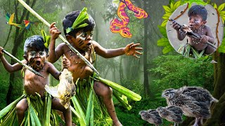 காட்டுவாசியாக மாறிய குட்டி புலி  Tribal Kutti Puli Quail Hunting  KUTTI PULI NANBAN [upl. by Odnala686]