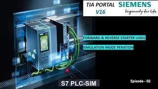 SIEMENS PLC  TIA portal V16  new project  PLC SIM  FWD amp REV program logic  Ladder logic [upl. by Ellener782]