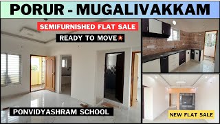 Flat for sale in porur mugalivakkamReady to move flatNear ponvidyashram school youtube videoreel [upl. by Drofnats]