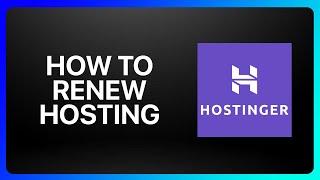 How To Renew Hostinger Hosting Tutorial [upl. by Neehsas108]