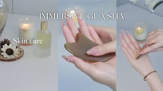 IMMERSIVE GUA SHA anti aging hands massage get thinner and longer fingers skincare [upl. by Vonni]