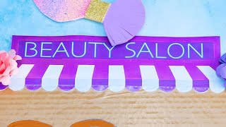 DIY Beauty Salon from Cardboard for Kids💅 [upl. by Eynobe]