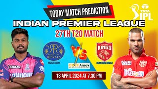 Punjab vs Rajasthan IPL 2024 27th Match Prediction Today  IPL2024 PBKS vs RR Who will win Toss [upl. by Bald653]