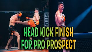 Head Kick Drops Opponent for TKO For Irish MMA Pro Prospect [upl. by Dare]