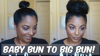 ♡ Bun Series  Baby Bun to BIG Bun ft Clip In Extensions – sassinahaircom ♡ [upl. by Buddy767]