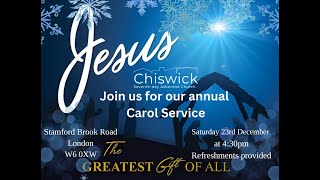 Annual Carol Service  Sabbath 23rd December 2023 [upl. by Adnyc]