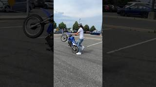 Pw80 foot dragging in wheelie viral pw80 bikelife wheelies control 2stroke [upl. by Anelak838]