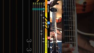 Huling Sandali  Simple Guitar Tab  shorts [upl. by Edmondo]