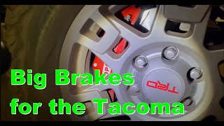 StopTech big brake kit on a 2nd gen 2015 Toyota Tacoma with FJ rear discs [upl. by Roosnam865]