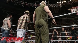 The Shield and The Wyatt Family stare each other down Raw Feb 10 2014 [upl. by Shargel]