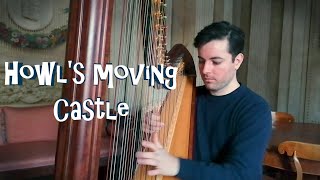 Howls Moving Castle Merry Go Round of Life Joe Hisaishi  Harp Cover [upl. by Ame]