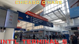 Chicago OHare Intl Airport ORD Terminal 5 Airlines Intl Arrivals Ground Transportation [upl. by Ellimak]