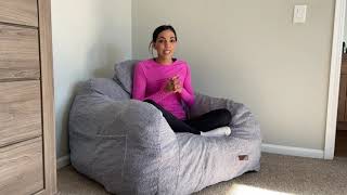 Unboxing our NEW Memory Foam Bean Bag Chairvideo beanbag unboxing [upl. by Tnomel]